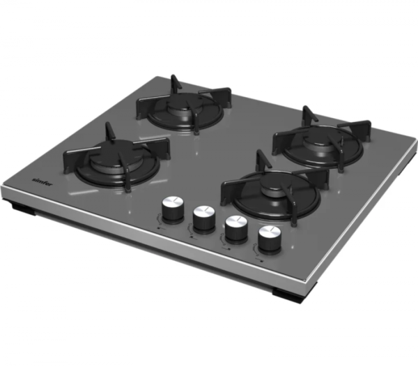 Simfer T3039N 4G Silver Set Üstü Emaye Izgara Cam Ocak